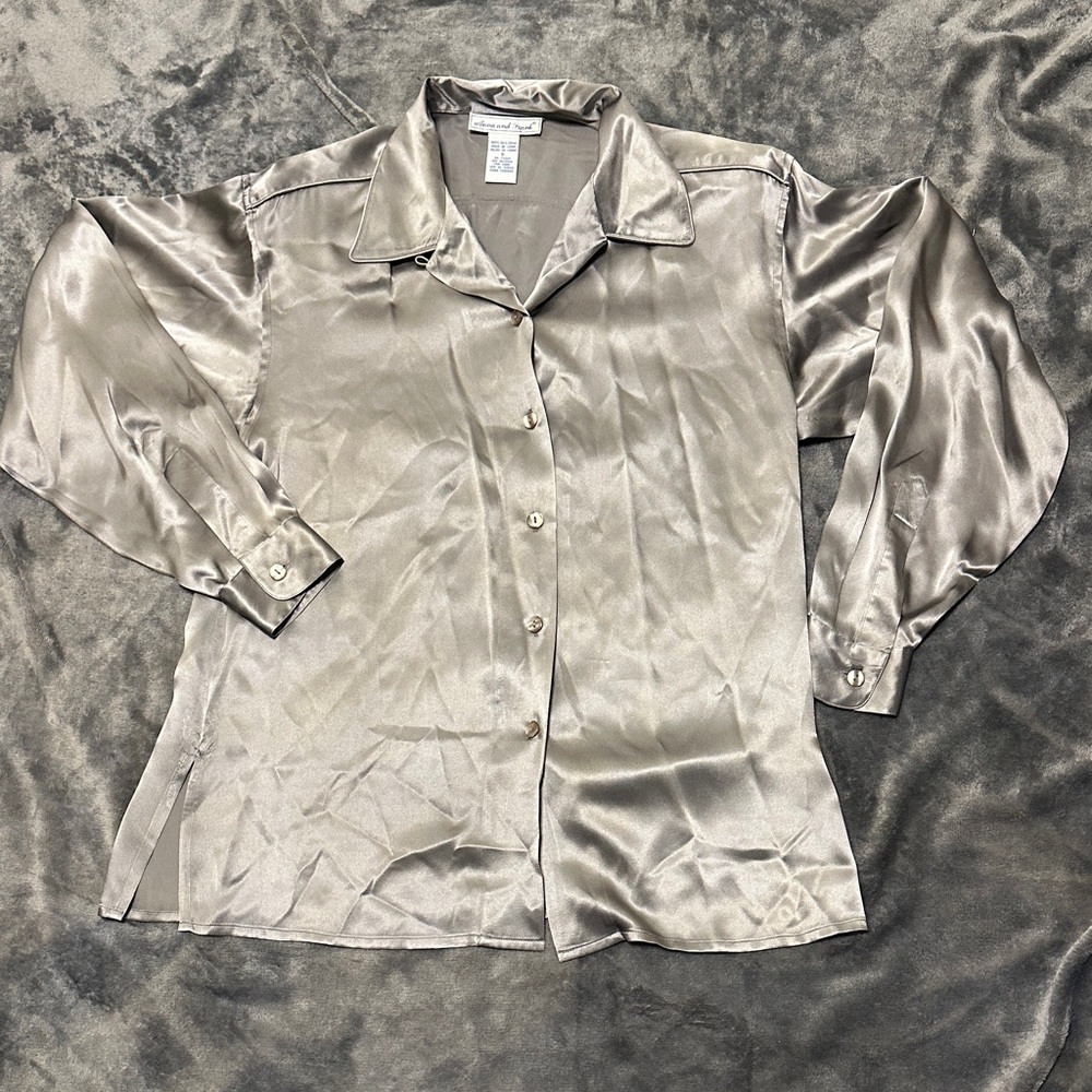 Anna And Frank Silver Long Sleeve Dress